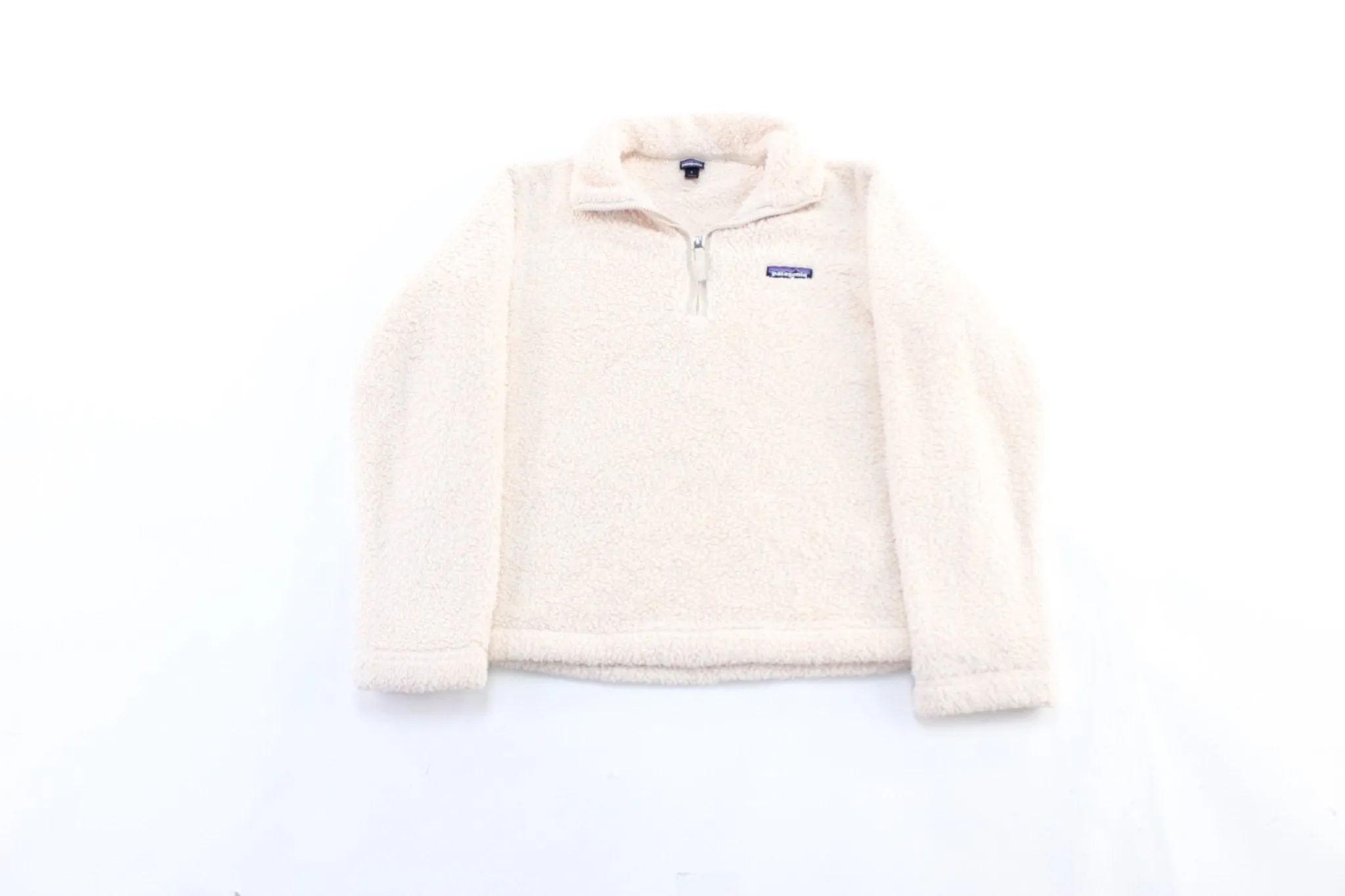 Women's Patagonia Logo Patch Light Pink Fleece Pullover Jacket