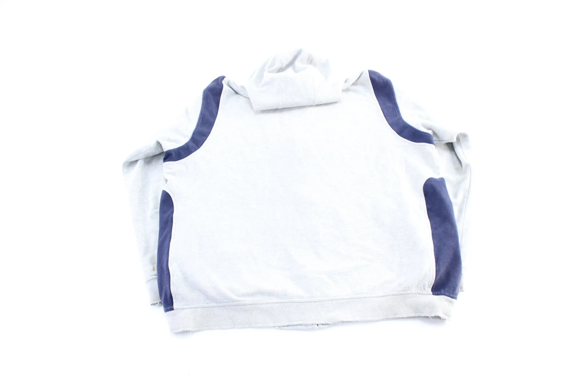 Y2K Rocawear Embroidered Blue, Grey, & Yellow Zip Up Hoodie