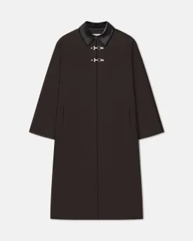 Zofia - Wax Cotton Coat - Dark Brown